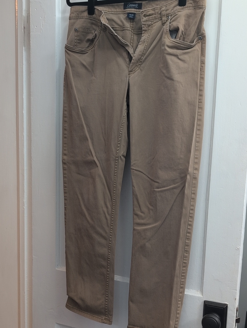casuals - tan straight leg pants 34x32